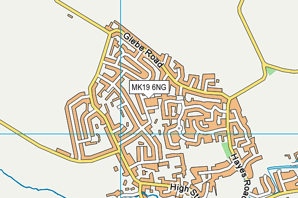 MK19 6NG map - OS VectorMap District (Ordnance Survey)