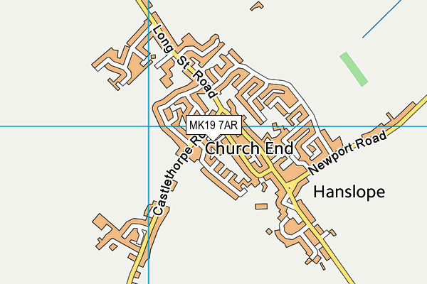 MK19 7AR map - OS VectorMap District (Ordnance Survey)