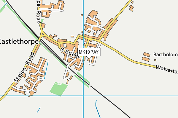 MK19 7AY map - OS VectorMap District (Ordnance Survey)