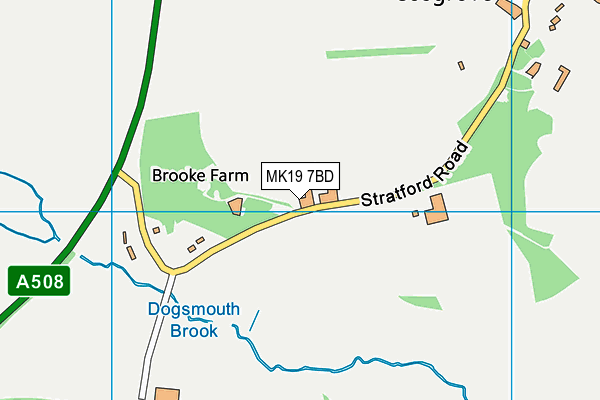 MK19 7BD map - OS VectorMap District (Ordnance Survey)