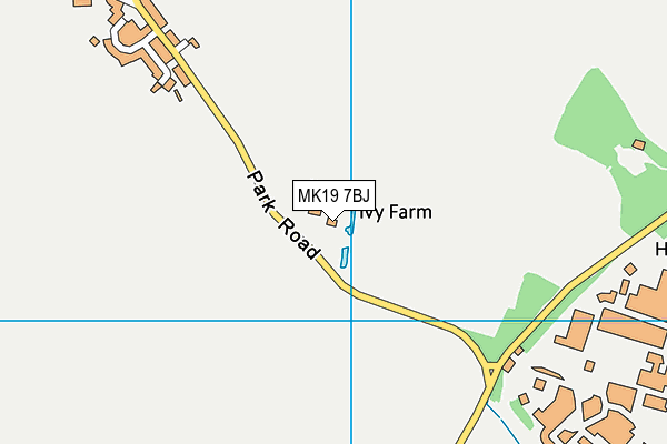 MK19 7BJ map - OS VectorMap District (Ordnance Survey)