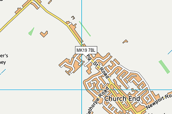 MK19 7BL map - OS VectorMap District (Ordnance Survey)