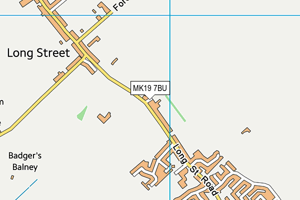 MK19 7BU map - OS VectorMap District (Ordnance Survey)