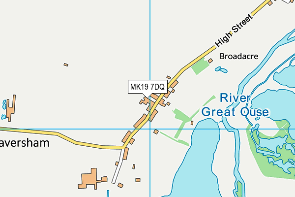 MK19 7DQ map - OS VectorMap District (Ordnance Survey)