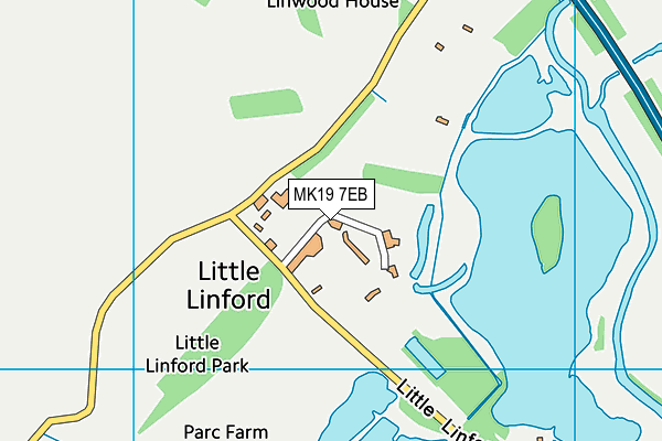 MK19 7EB map - OS VectorMap District (Ordnance Survey)