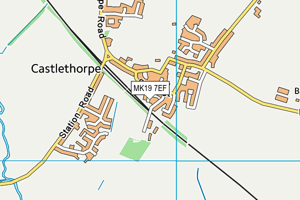 MK19 7EF map - OS VectorMap District (Ordnance Survey)