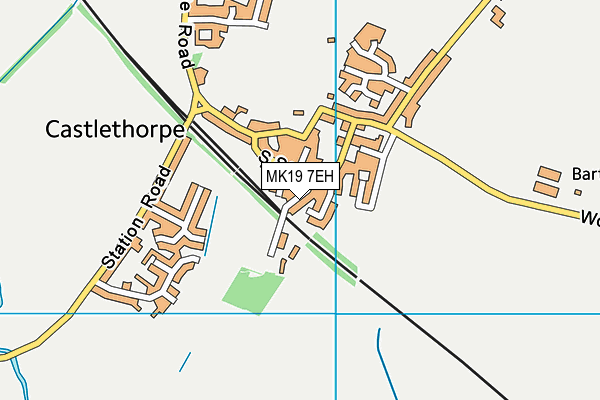 MK19 7EH map - OS VectorMap District (Ordnance Survey)