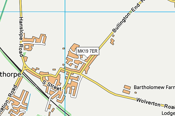 MK19 7ER map - OS VectorMap District (Ordnance Survey)