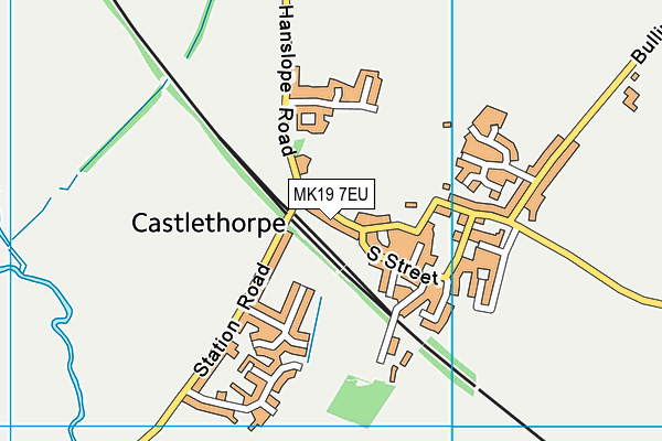 MK19 7EU map - OS VectorMap District (Ordnance Survey)