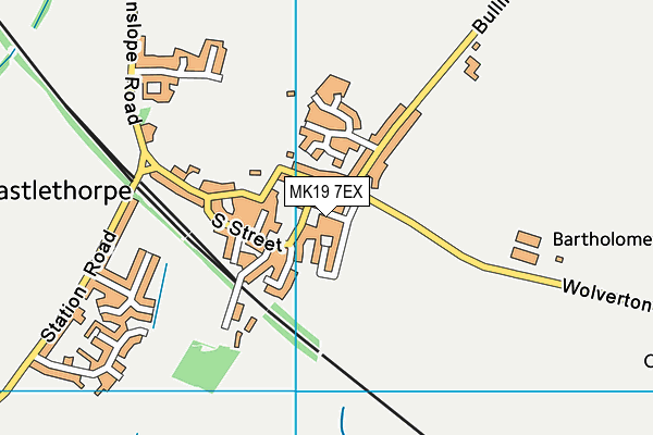 MK19 7EX map - OS VectorMap District (Ordnance Survey)