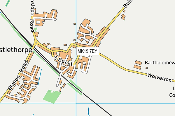 MK19 7EY map - OS VectorMap District (Ordnance Survey)