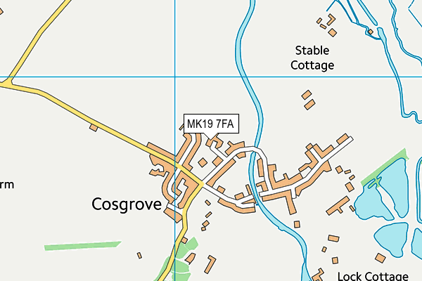 MK19 7FA map - OS VectorMap District (Ordnance Survey)