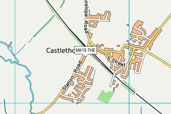 MK19 7HE map - OS VectorMap District (Ordnance Survey)