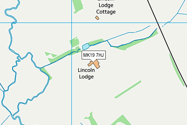 MK19 7HJ map - OS VectorMap District (Ordnance Survey)