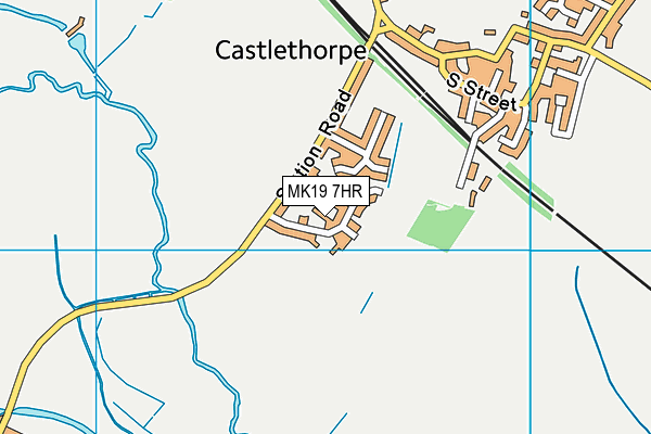 MK19 7HR map - OS VectorMap District (Ordnance Survey)