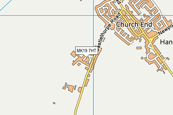 MK19 7HT map - OS VectorMap District (Ordnance Survey)