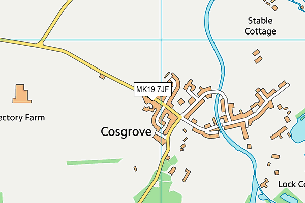 MK19 7JF map - OS VectorMap District (Ordnance Survey)