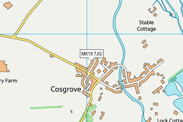 MK19 7JG map - OS VectorMap District (Ordnance Survey)