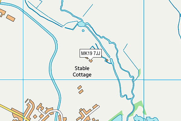 MK19 7JJ map - OS VectorMap District (Ordnance Survey)