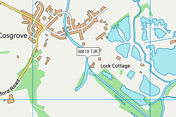 MK19 7JR map - OS VectorMap District (Ordnance Survey)