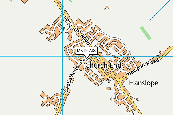 MK19 7JS map - OS VectorMap District (Ordnance Survey)