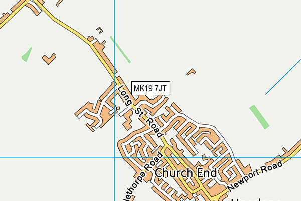 MK19 7JT map - OS VectorMap District (Ordnance Survey)