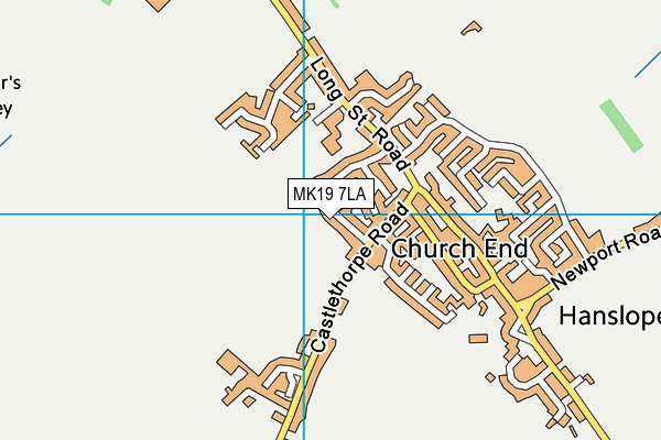 MK19 7LA map - OS VectorMap District (Ordnance Survey)