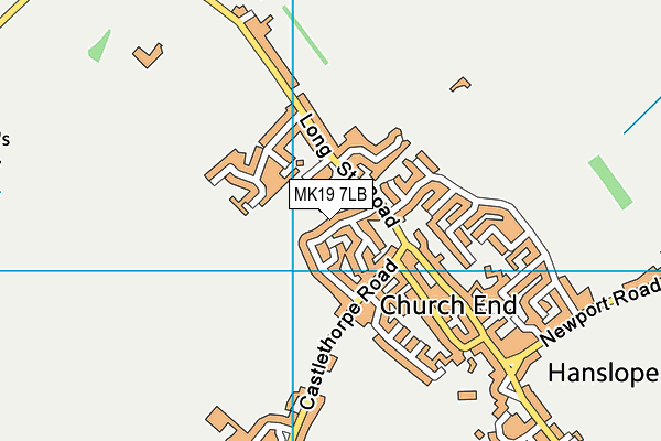 MK19 7LB map - OS VectorMap District (Ordnance Survey)