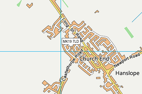 MK19 7LD map - OS VectorMap District (Ordnance Survey)