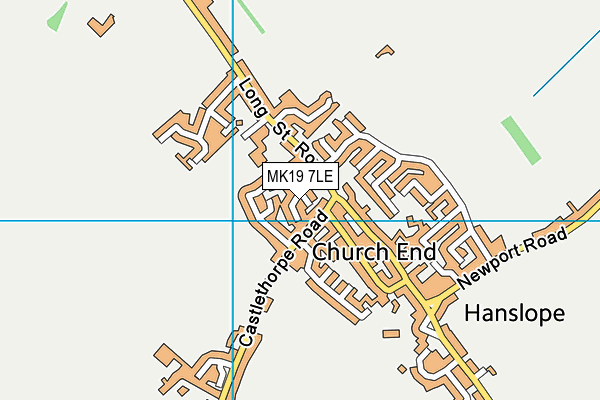 MK19 7LE map - OS VectorMap District (Ordnance Survey)