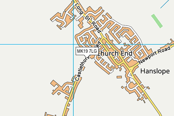 MK19 7LG map - OS VectorMap District (Ordnance Survey)