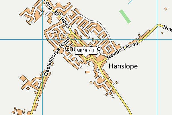 MK19 7LL map - OS VectorMap District (Ordnance Survey)