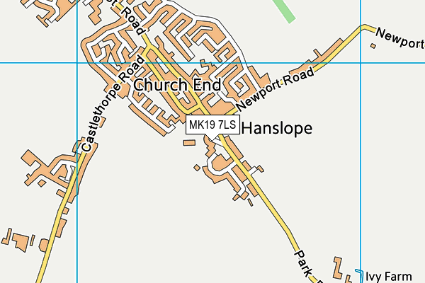 MK19 7LS map - OS VectorMap District (Ordnance Survey)