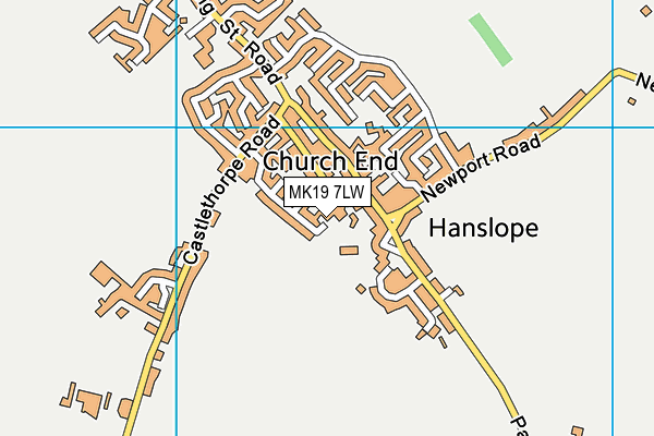 MK19 7LW map - OS VectorMap District (Ordnance Survey)