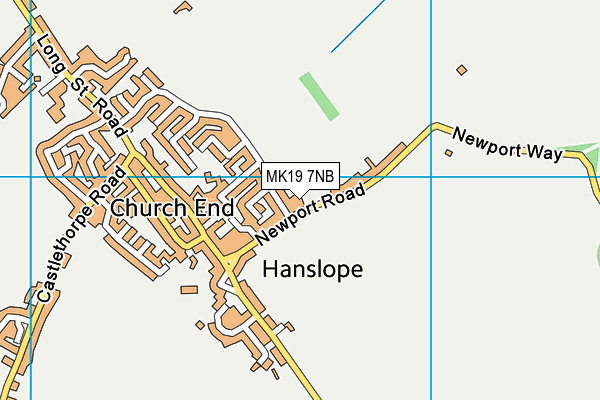 MK19 7NB map - OS VectorMap District (Ordnance Survey)