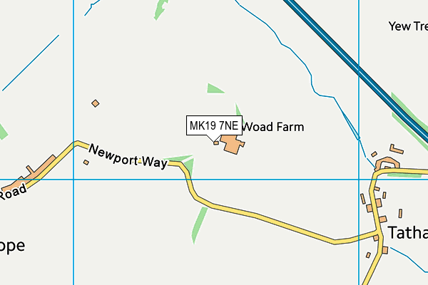 MK19 7NE map - OS VectorMap District (Ordnance Survey)