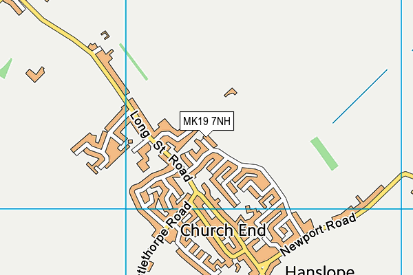 MK19 7NH map - OS VectorMap District (Ordnance Survey)