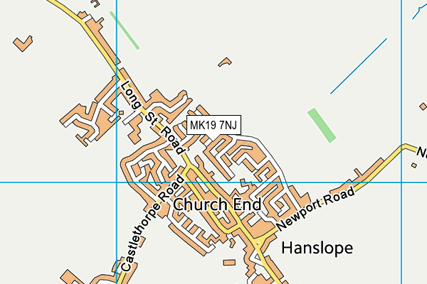 MK19 7NJ map - OS VectorMap District (Ordnance Survey)