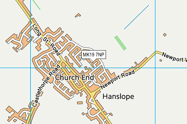 MK19 7NP map - OS VectorMap District (Ordnance Survey)