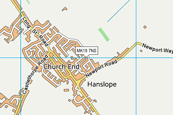 MK19 7NS map - OS VectorMap District (Ordnance Survey)