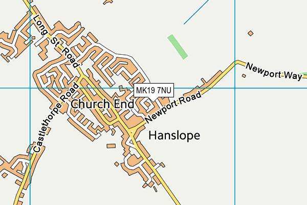MK19 7NU map - OS VectorMap District (Ordnance Survey)