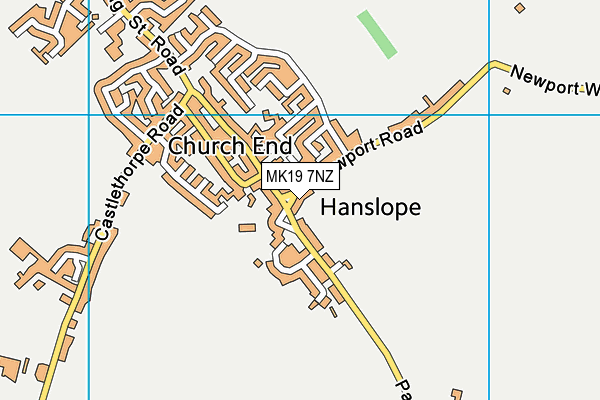 MK19 7NZ map - OS VectorMap District (Ordnance Survey)