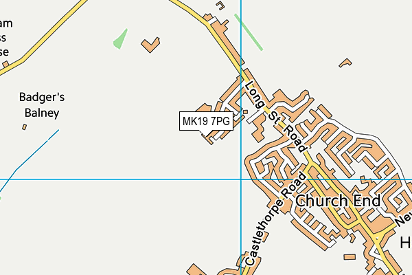 MK19 7PG map - OS VectorMap District (Ordnance Survey)