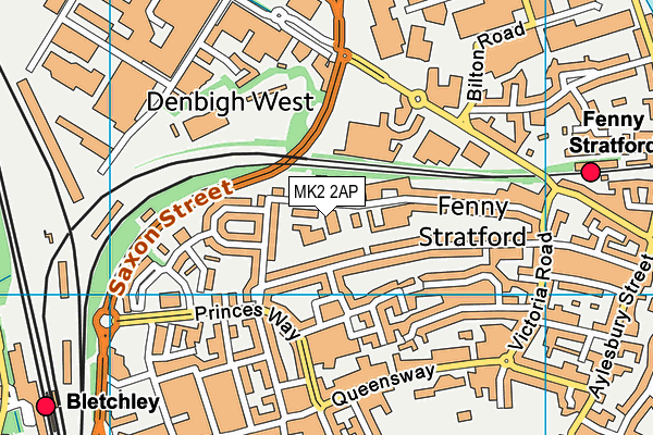 MK2 2AP map - OS VectorMap District (Ordnance Survey)