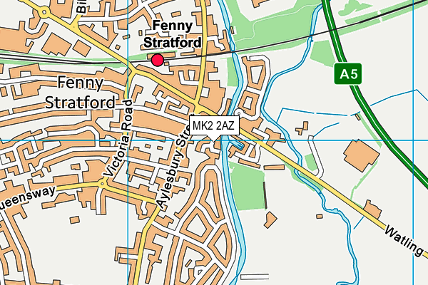 MK2 2AZ map - OS VectorMap District (Ordnance Survey)