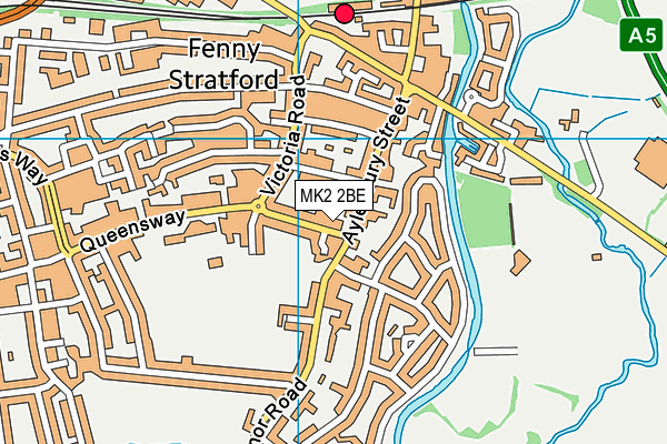 MK2 2BE map - OS VectorMap District (Ordnance Survey)