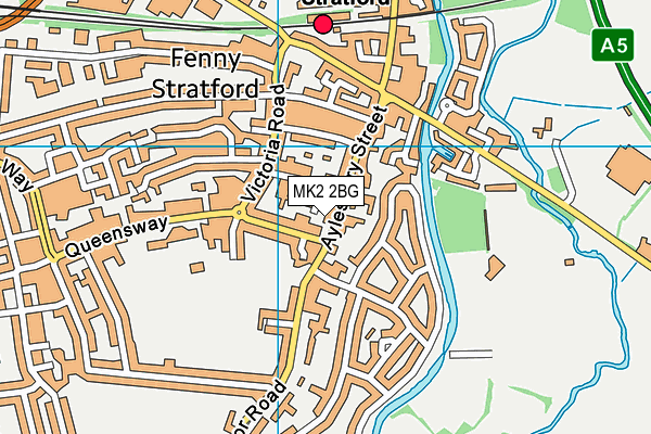 MK2 2BG map - OS VectorMap District (Ordnance Survey)