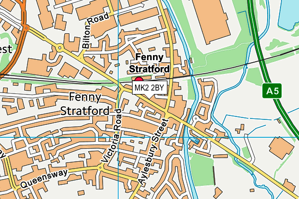 MK2 2BY map - OS VectorMap District (Ordnance Survey)