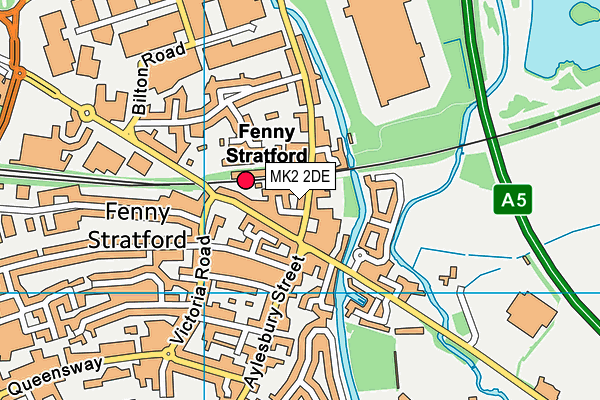 MK2 2DE map - OS VectorMap District (Ordnance Survey)