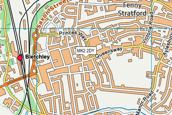 MK2 2DY map - OS VectorMap District (Ordnance Survey)